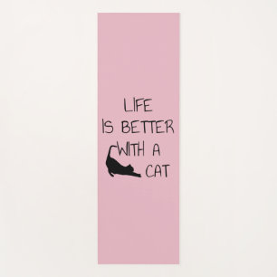 Tapis De Yoga La vie est meilleure avec un chat - Amoureux des c