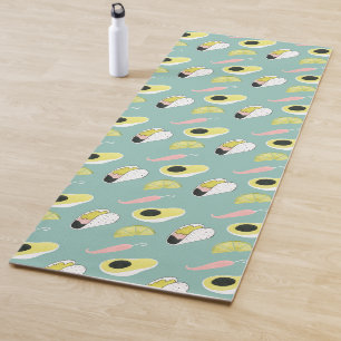Tapis De Yoga Laissez-nous taco au sujet de motif d'élément de