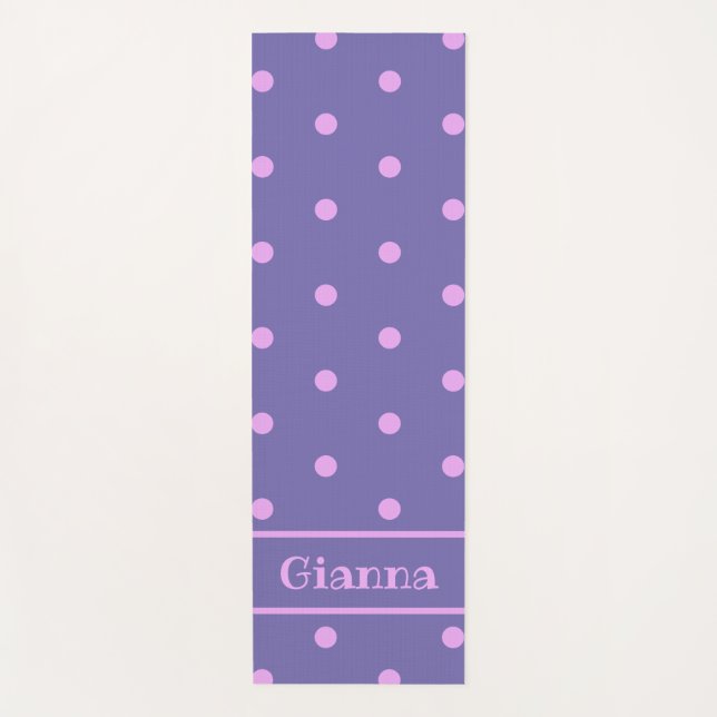Tapis De Yoga Lavender Polka Dot Yoga Mat (Devant)