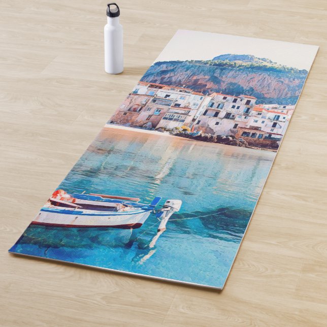 Tapis De Yoga ldp CEFALÙ - Sicile - plage - panorama (En situation)