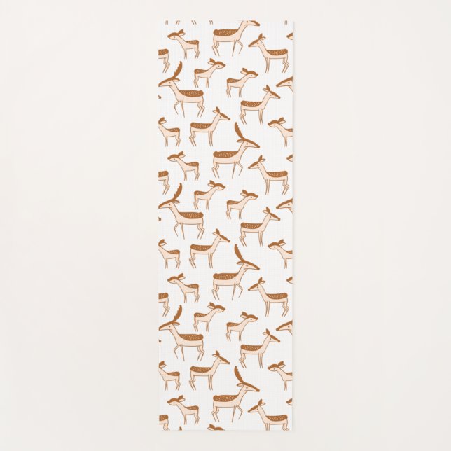 Tapis De Yoga Le cerf joue dans la neige (Devant)