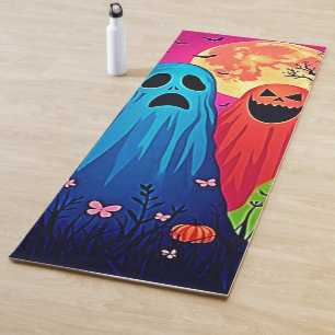 Tapis De Yoga Le design de la fête d'Halloween de Neon Ghosts