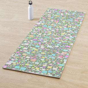 Tapis De Yoga Le pastel géométrique de mélange forme l'arriè