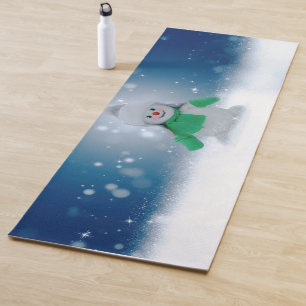 Tapis De Yoga Le personnage de bonhomme de neige de Noël adorabl