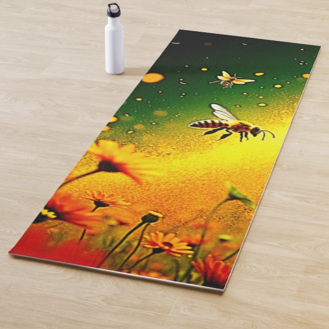 Tapis De Yoga Le pollen doré des abeilles explose Joy Design (En situation)