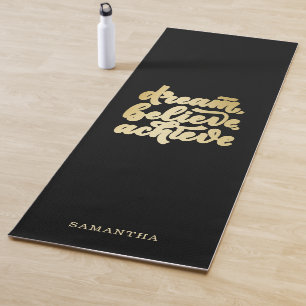Tapis De Yoga Le rêve de l'or moderne croire atteindre la motiva