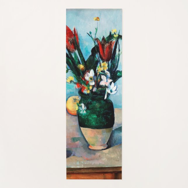 Tapis De Yoga Le Vase des Tulipes, Paul Cezanne (Devant)