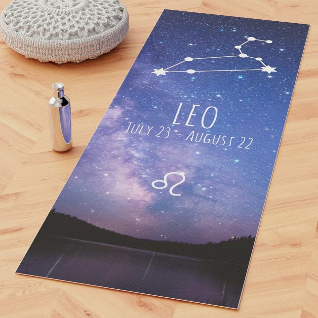 Tapis De Yoga Leo | Astrologie zodiaque personnalisée Yoga Mat (Créateur téléchargé)
