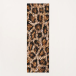 Tapis De Yoga Leopard Jaguar Chat fourrure Brown Motif-24609