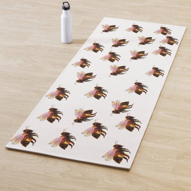Tapis De Yoga Les abeilles du miel volent (En situation)