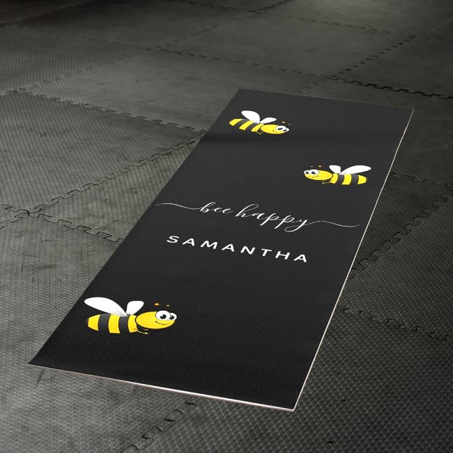 Tapis De Yoga Les abeilles noires joyeuses bumble abeilles été a (Créateur téléchargé)