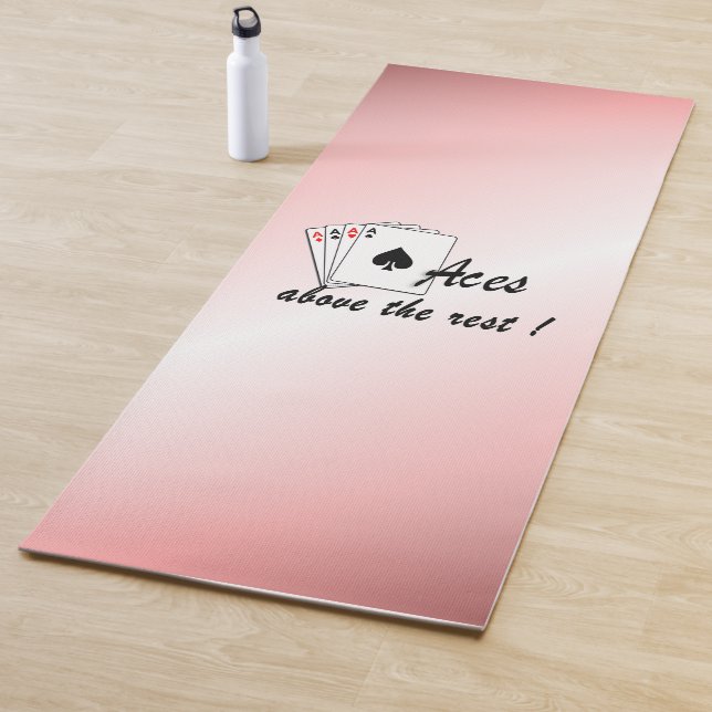 Tapis De Yoga Les As au-dessus du reste rouge (En situation)
