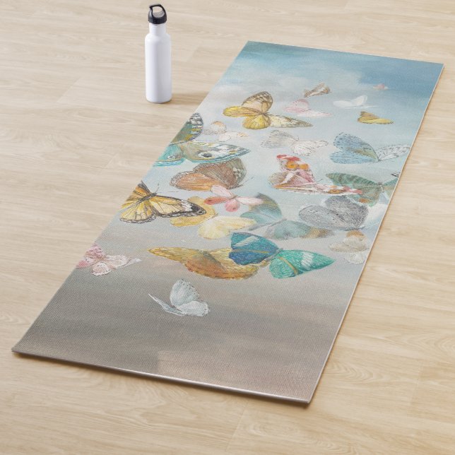 Tapis De Yoga Les papillons dans les nuages (En situation)