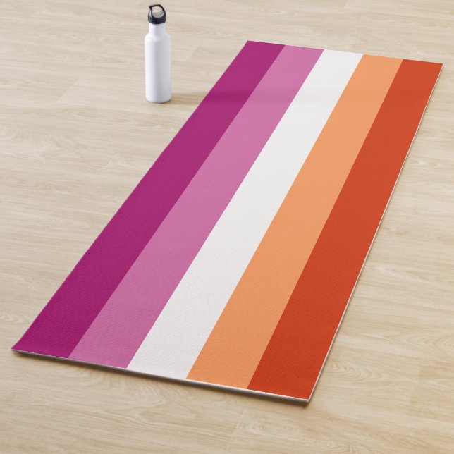 Tapis De Yoga Lesbian Pride Flag LGBTQ (En situation)