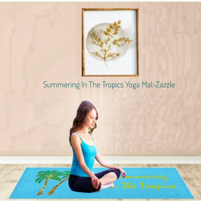 Tapis De Yoga L'Ésumer Dans Les Tropiques (Créateur téléchargé)