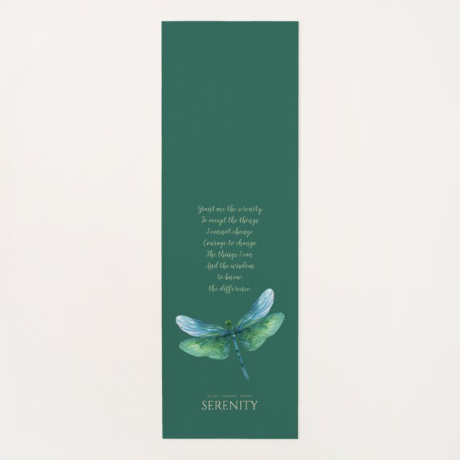 Tapis De Yoga Libellule Sérénité (Devant)