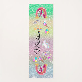 Tapis De Yoga licorne arc-en-ciel