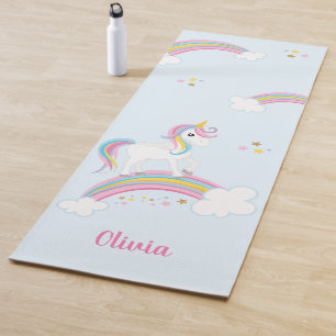 Tapis De Yoga Licorne Arc-en-Ciel Magique Personnalisée
