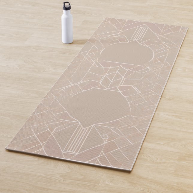 Tapis de Yoga Lignes Fragmentées Abstraites - Ta M (En situation)