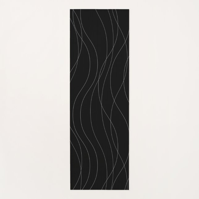 Tapis De Yoga Lignes graphiques ondulées modernes, simples, chic (Devant)