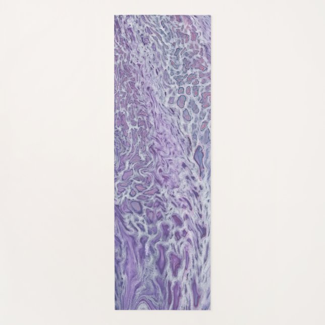Tapis De Yoga Lilac Acrylique Pourrissant L'Art Fluide Abstrait (Devant)