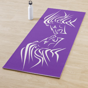 Tapis De Yoga Lions Courant Yoga Mat Purple - Couleurs Personnal