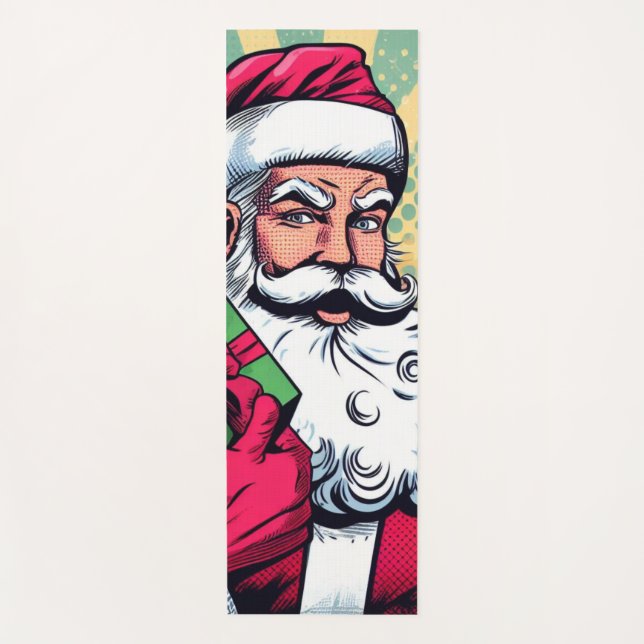 Tapis De Yoga Livre de bande dessinée Père Noël/Noël (Devant)
