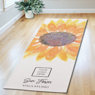 Tapis De Yoga Logo carré Yoga Studio Tournesol