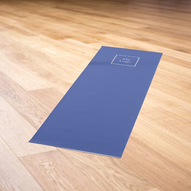 Tapis De Yoga Logo de l'entreprise bleu classique studio d'affai (Créateur téléchargé)