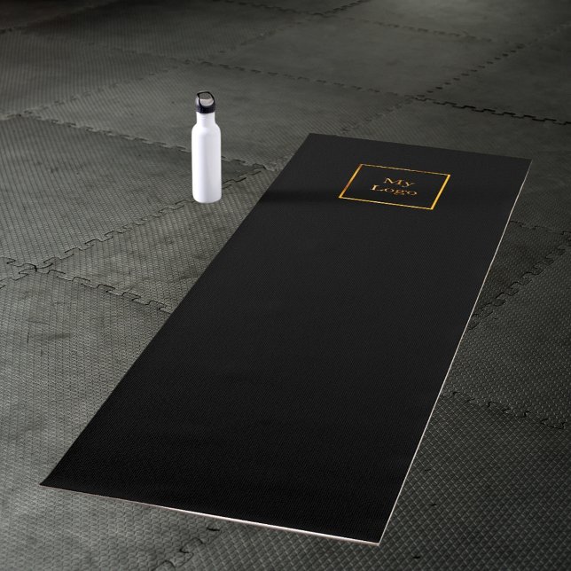 Tapis De Yoga Logo de l'entreprise noir classique bureau d'affai (Créateur téléchargé)
