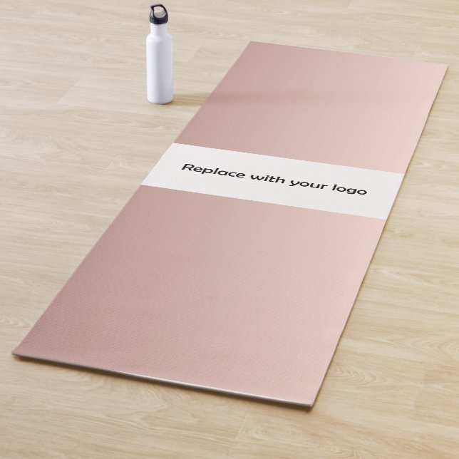Tapis De Yoga Logo de l'entreprise rose or rectangle affaires (En situation)