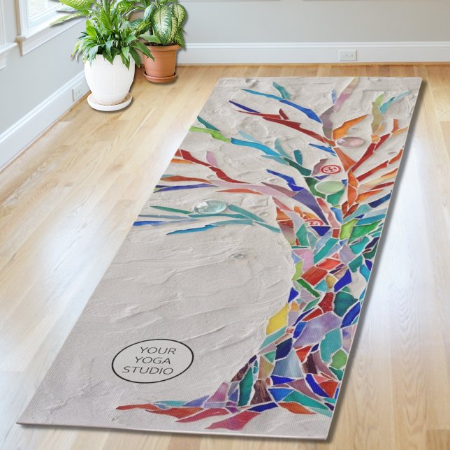 Tapis De Yoga Logo De Yoga Arbre De Vie (Créateur téléchargé)
