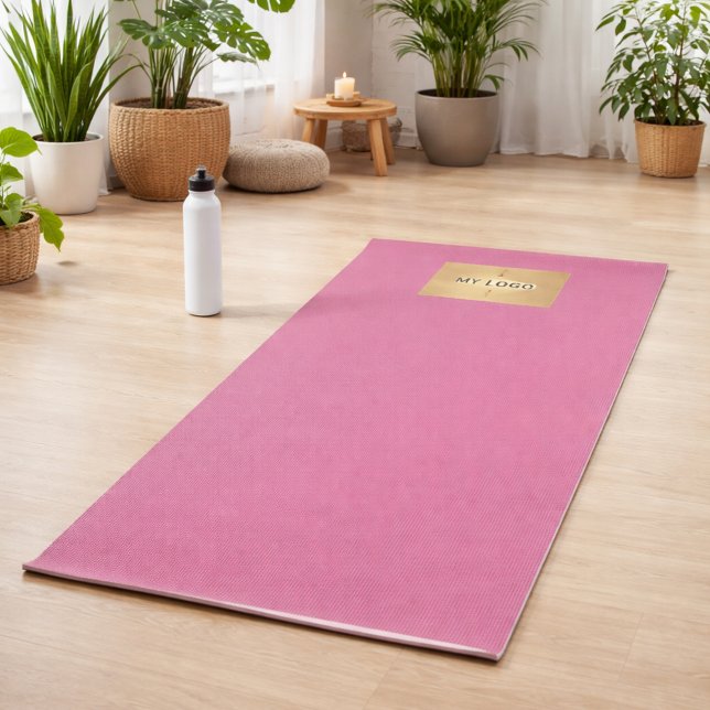 Tapis De Yoga Logo d'entreprise rose foncé studio d'affaires (Créateur téléchargé)