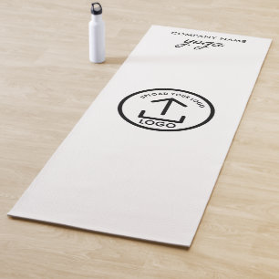 Tapis De Yoga Logo d'entreprise simple moderne Salle de sport bl