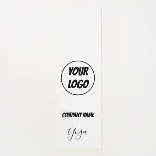 Tapis De Yoga logo moderne Chic blanc yoga