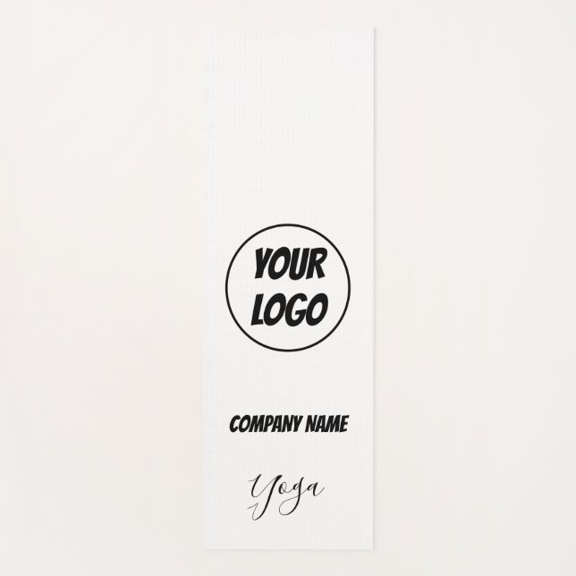 Tapis De Yoga logo moderne Chic blanc yoga (Devant)