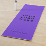 Tapis De Yoga Logo Purple Nom Société Instagram Promotionnel<br><div class="desc">Logo personnalisé Purple Name Company Promotional Instagram Yoga Mat avec un modèle simple et moderne avec votre logo d'entreprise,  photo ou image et tout texte personnalisé. Ajoutez votre nom,  votre site Web ou votre adresse de réseau social.</div>