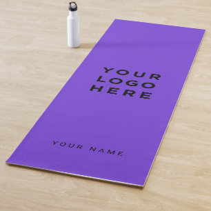 Tapis De Yoga Logo Purple Nom Société Instagram Promotionnel