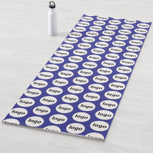 Tapis De Yoga Logo simple Motif Business Promoted Blue