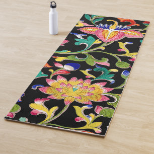 Tapis De Yoga Lotus Fleurs et Vins