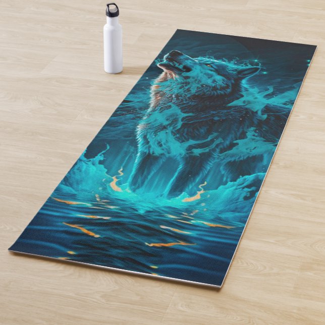 Tapis De Yoga Loup de feu bleu (En situation)