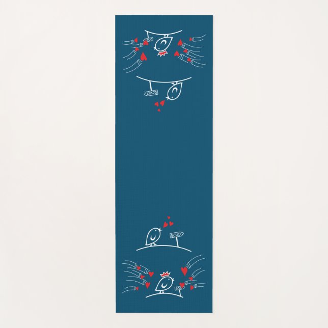 Tapis De Yoga LOVE ECHO - Comic Birds Tweetlercools 2 (Devant)
