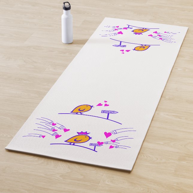 Tapis De Yoga LOVE ECHO - Comic Birds Tweetlercools 3 (En situation)