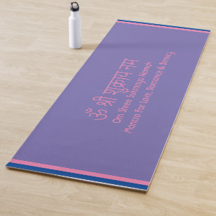 Tapis De Yoga Love Mantra Sanskrit Pink Yoga Matt Yoga Mat