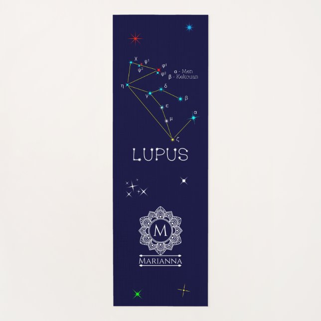 Tapis De Yoga Lupus de constellation de l'hémisphère sud (Devant)