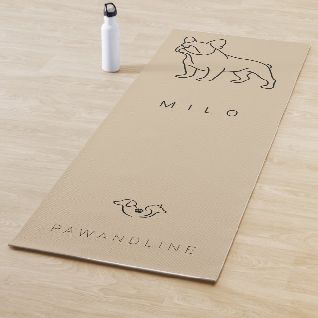 Tapis De Yoga Luxury French Bulldog Yoga Mat | Custom Pet Name (En situation)