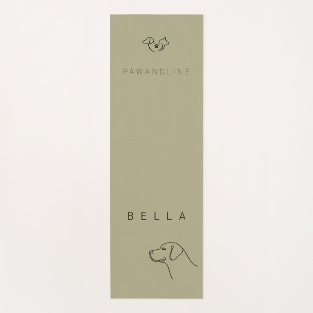 Tapis De Yoga Luxury Labrador Yoga Mat | Personalized Name (Devant)