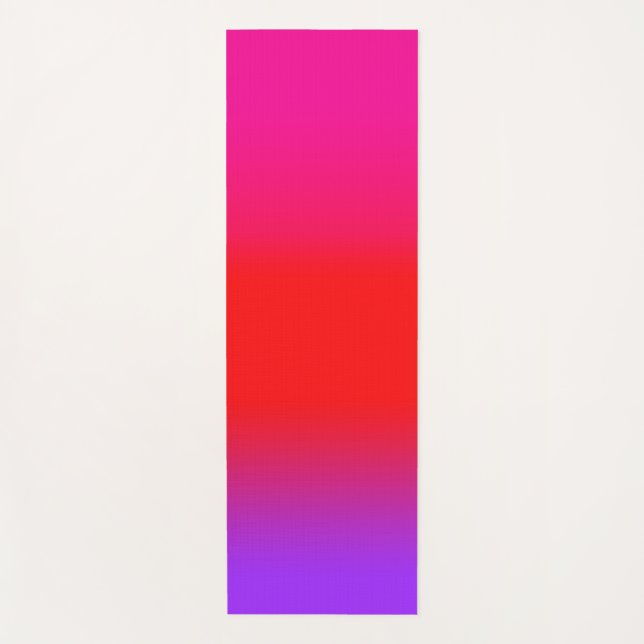 Tapis De Yoga Magenta Deep Rose Rouge Violet Ombre Chic (Devant)