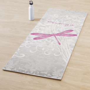 Tapis De Yoga Magenta Dragonfly Personnalisé Yoga Mat