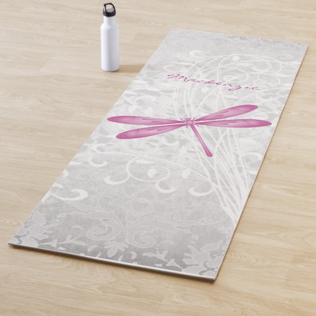 Tapis De Yoga Magenta Dragonfly Personnalisé Yoga Mat (En situation)
